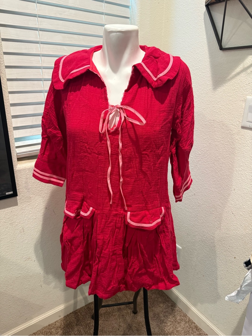 TCEC Retro Collared Mini Dress